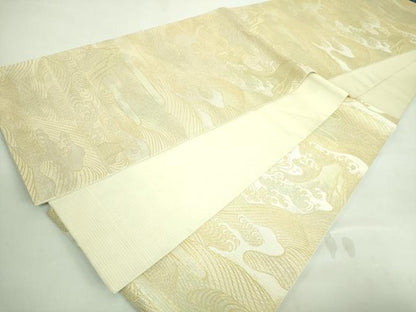 平和屋本店＊極上 夏物 西陣 川島織物 六通柄 本袋帯 立波文 金糸 逸品 DZAA7714kh5