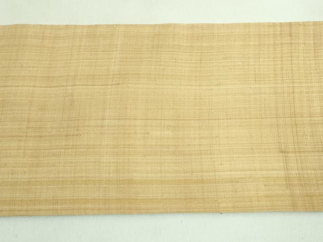 平和屋本店■極上　夏物　芭蕉布　手積み芭蕉糸100％　九寸名古屋帯　間道　証紙付き　逸品　未使用　DZAA7720kh5