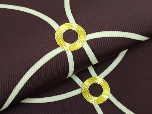 平和屋本店■極上　塩瀬　九寸名古屋帯　駒刺繍　鴛鴦花文　烏羽色地　金糸　逸品　DZAA7721kh5