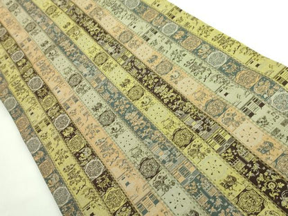 平和屋着物■極上　龍村美術織物　九寸開き名古屋帯　紅牙瑞錦　逸品　DZAA7723kh5