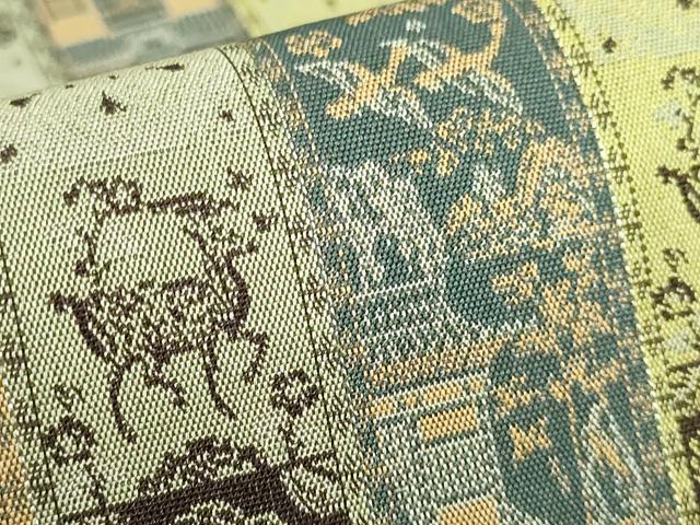 平和屋着物■極上　龍村美術織物　九寸開き名古屋帯　紅牙瑞錦　逸品　DZAA7723kh5