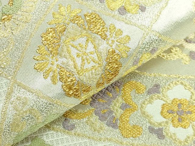 平和屋本店□極上 創業280年 誉田屋源兵衛 六通柄袋帯 唐織 