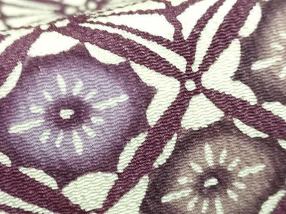 平和屋本店■最高級　城間栄順　本場琉球紅型　九寸名古屋帯　花菱文　鬼しぼ縮緬　やまと誂製　逸品　DZAA7754kh5