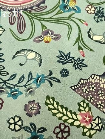 平和屋着物■極上　本場琉球紅型　九寸開き名古屋帯　扇面舞花文　逸品　DZAA7766kh5