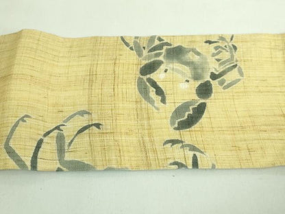 平和屋着物＊極上 夏物 洛楽人工房 玉蟲染 九寸名古屋帯 蟹 カニ 逸品 DZAA7769kh5