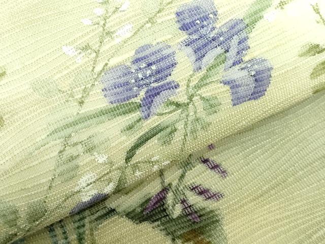 平和屋着物＊極上 夏物 九寸名古屋帯 手描き 草花文 逸品 DZAA7770kh5