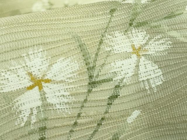 平和屋着物＊極上 夏物 九寸名古屋帯 手描き 草花文 逸品 DZAA7770kh5