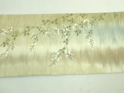 平和屋着物＊極上 夏物 九寸名古屋帯 手描き 草花文 逸品 DZAA7770kh5