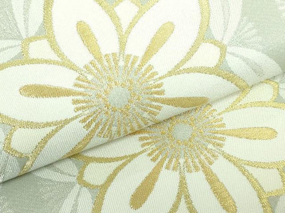 平和屋本店■最高級　人間国宝　北村武資　煌彩錦　六通柄袋帯　葉月花文　金糸　反端・紙タグ付き　逸品　DZAA7781kh5
