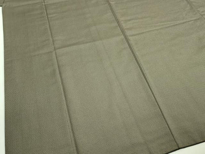 平和屋着物■極上 男性 お召 アンサンブル 長羽織 網代織 格子 江戸鼠色地 逸品 DZAA7800kh5