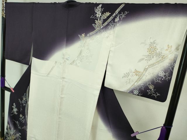 平和屋本店■極上　訪問着　花唐草文　暈し染め　金銀彩　逸品　DZAA7813kh5
