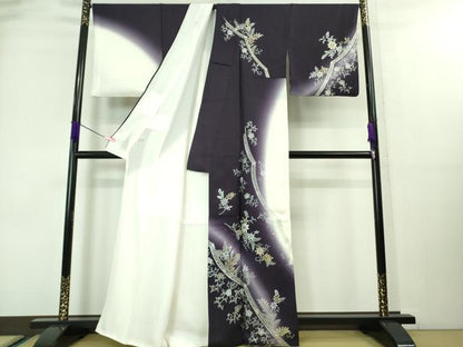 平和屋本店■極上　訪問着　花唐草文　暈し染め　金銀彩　逸品　DZAA7813kh5