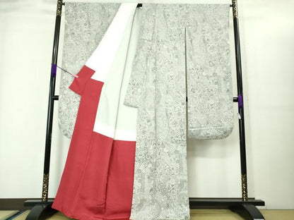 平和屋着物■極上　天目織　振袖　お召地　吉祥花文　逸品　DZAA7818kh5