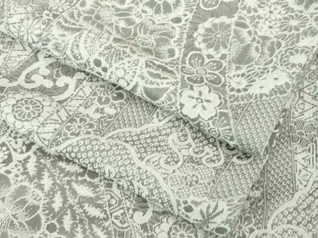 平和屋着物■極上　天目織　振袖　お召地　吉祥花文　逸品　DZAA7818kh5