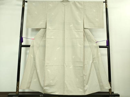 平和屋着物▽極上 本塩沢 単衣 飛兎 うさぎ 縞 逸品 未使用 DZAA7845kh5