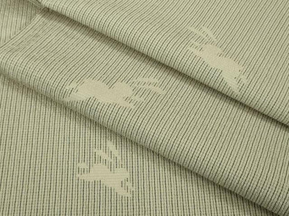 平和屋着物▽極上 本塩沢 単衣 飛兎 うさぎ 縞 逸品 未使用 DZAA7845kh5