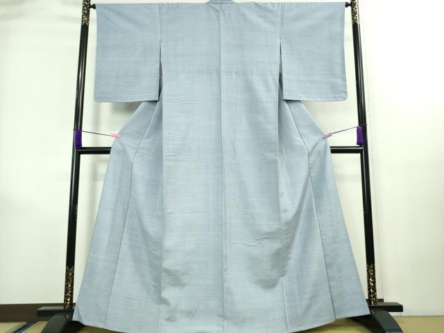 平和屋着物■極上　紬　単衣　色無地　ベイビーブルー色　逸品　未使用　DZAA7849kh5