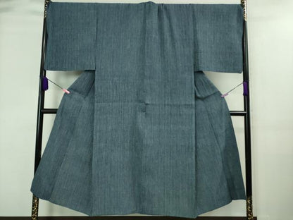 平和屋着物▽極上 男性 紬 単衣 キングサイズ 縞 逸品 DZAA7863kh5