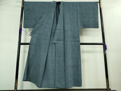 平和屋着物▽極上 男性 紬 単衣 キングサイズ 縞 逸品 DZAA7863kh5