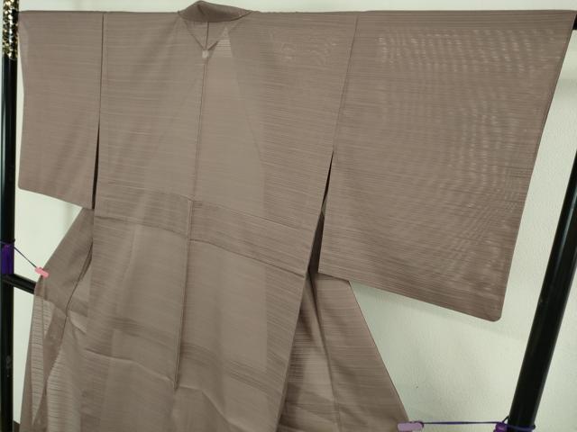 平和屋着物＊極上 夏物 洗える最高級着物 ＜英＞はなぶさ謹製 色無地 変わり絽 梅鼠色 逸品 DZAA7865kh5
