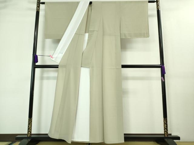 平和屋着物■極上　夏物　洗える最高級着物　＜英＞はなぶさ謹製　色無地　絽縮緬　白橡色　逸品　未使用　DZAA7867kh5