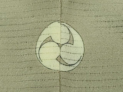 平和屋着物■極上　夏物　洗える最高級着物　＜英＞はなぶさ謹製　色無地　絽縮緬　白橡色　逸品　未使用　DZAA7867kh5