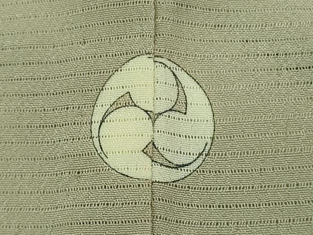 平和屋着物■極上　夏物　洗える最高級着物　＜英＞はなぶさ謹製　色無地　絽縮緬　白橡色　逸品　未使用　DZAA7867kh5