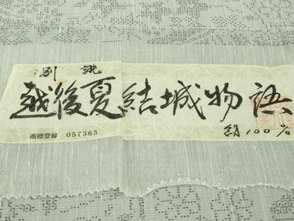 平和屋着物＊極上 夏物 越後夏結城物語 伝統工芸士 白川貞夫 80亀甲 風景花文 十日町白新染織謹製 証紙付き 逸品 DZAA7868kh5