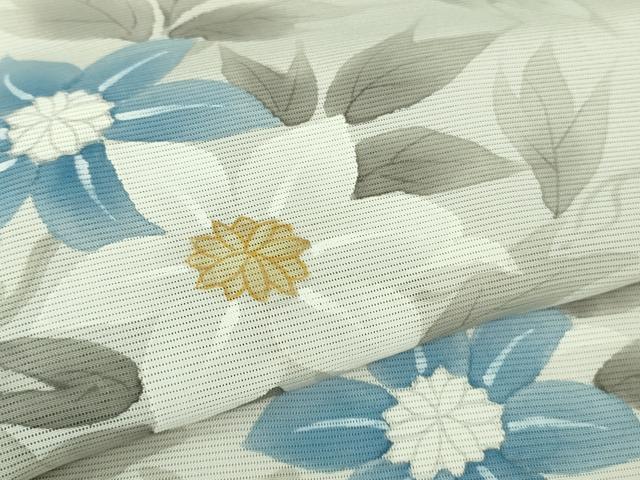 平和屋着物■極上　夏物　訪問着　絽　手描き　鉄線花　枝花文　逸品　DZAA7870kh5