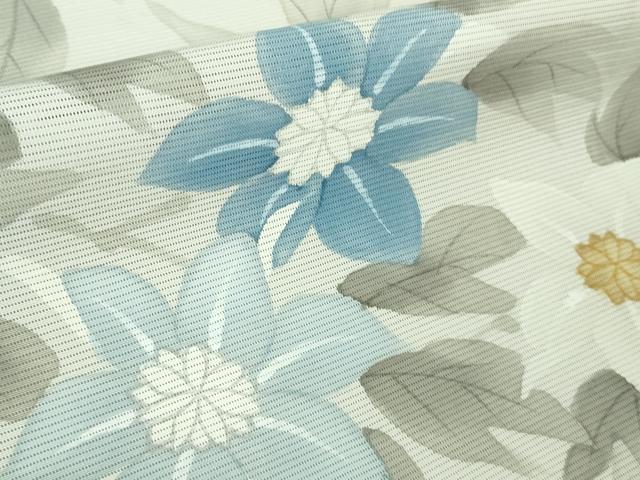 平和屋着物■極上　夏物　訪問着　絽　手描き　鉄線花　枝花文　逸品　DZAA7870kh5