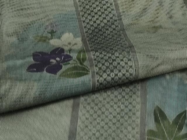 平和屋着物▽極上 訪問着 無双 紗袷 紗×紗 雪輪花文 黒地 逸品 DZAA7871kh5