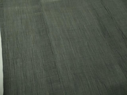 平和屋着物■極上　夏物　男性　本場小千谷ちぢみ　キングサイズ　麻　色無地　藍墨茶色　逸品　DZAA7872kh5