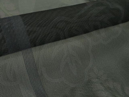 平和屋着物＊極上 夏物 撫松庵 小紋 紗 笹竹花文 黒地 洗える着物 逸品 DZAA7873kh5