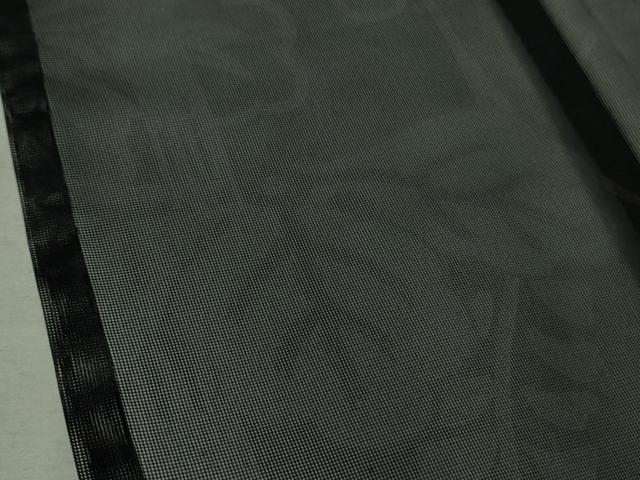 平和屋着物＊極上 夏物 撫松庵 小紋 紗 笹竹花文 黒地 洗える着物 逸品 DZAA7873kh5