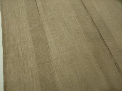 平和屋着物■極上　夏物　本場小千谷ちぢみ　麻　色無地　柴染色　逸品　DZAA7877kh5