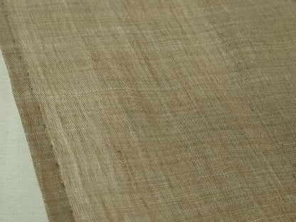 平和屋着物■極上　夏物　本場小千谷ちぢみ　麻　色無地　柴染色　逸品　DZAA7877kh5