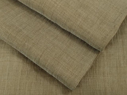 平和屋着物■極上　夏物　本場小千谷ちぢみ　麻　色無地　柴染色　逸品　DZAA7877kh5