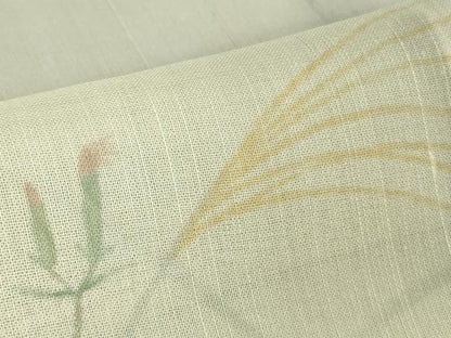 平和屋着物■極上　夏物　絹芭蕉　訪問着　手描き　すすき　枝花文　暈し染め　白梅鼠色地　逸品　DZAA7878kh5