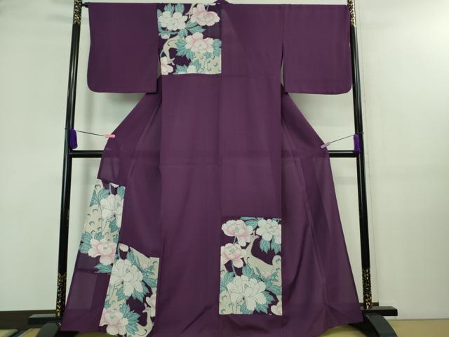 平和屋着物＊極上 夏物 撫松庵 訪問着 花鳥文 セオアルファ 洗える着物 逸品 DZAA7883kh5