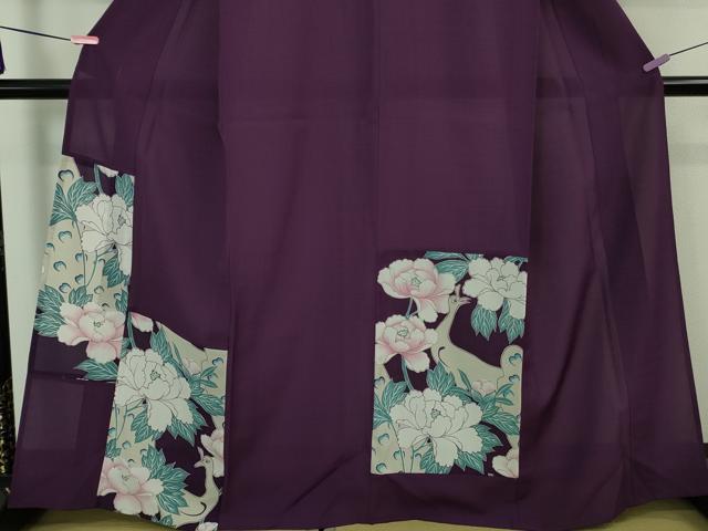 平和屋着物＊極上 夏物 撫松庵 訪問着 花鳥文 セオアルファ 洗える着物 逸品 DZAA7883kh5