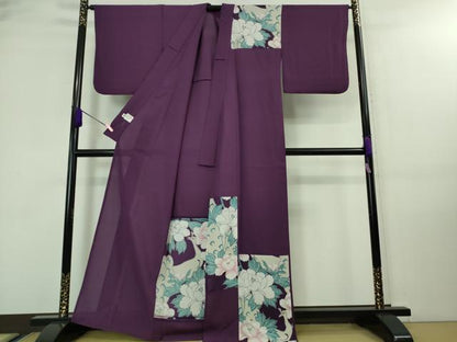 平和屋着物＊極上 夏物 撫松庵 訪問着 花鳥文 セオアルファ 洗える着物 逸品 DZAA7883kh5