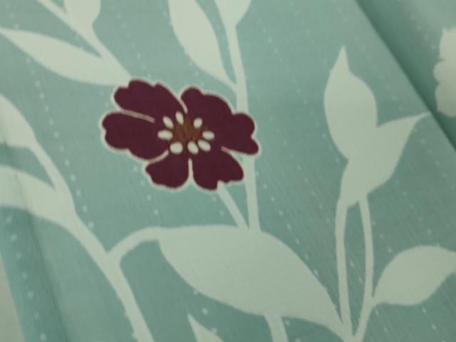 平和屋着物＊極上 夏物 撫松庵 訪問着 枝花文 金彩 セオアルファ 洗える着物逸品 DZAA7884kh5