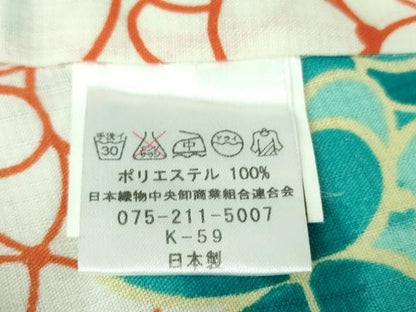 平和屋着物∴極上 夏物 小紋・浴衣兼用 紅梅織 紫陽花 あじさい 洗える着物 逸品 DZAA7885kh5