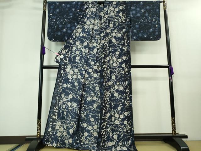 平和屋着物＊極上 夏物 撫松庵 訪問着 秋草文 セオアルファ 洗える着物 逸品 DZAA7887kh5