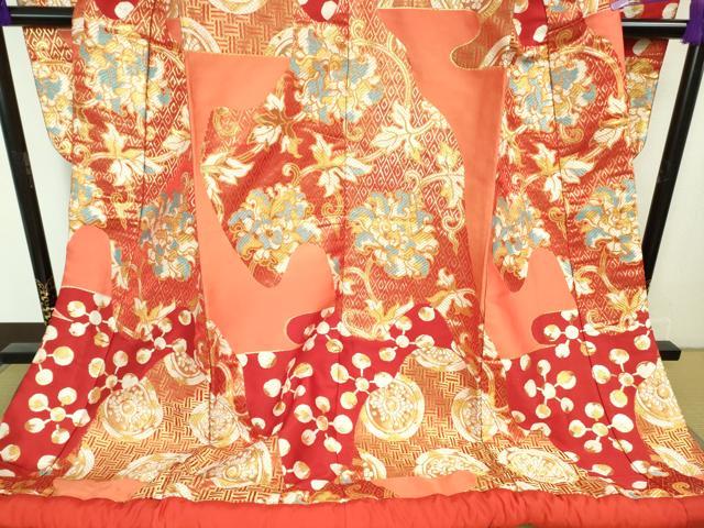 平和屋本店■極上　西陣　川島織物　色打掛　和装　婚礼　結婚式　花嫁　神社挙式　花唐草文　逸品　DZAA7893kh5