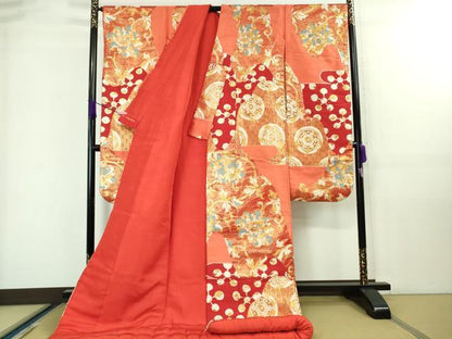 平和屋本店■極上　西陣　川島織物　色打掛　和装　婚礼　結婚式　花嫁　神社挙式　花唐草文　逸品　DZAA7893kh5