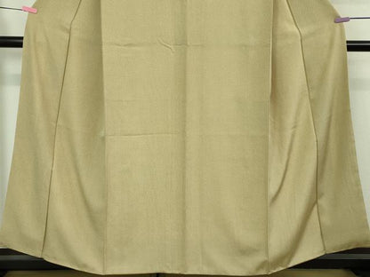 平和屋着物●極上 江戸小紋 菱文 白橡色×媚茶色 逸品 DZAA7911kh5