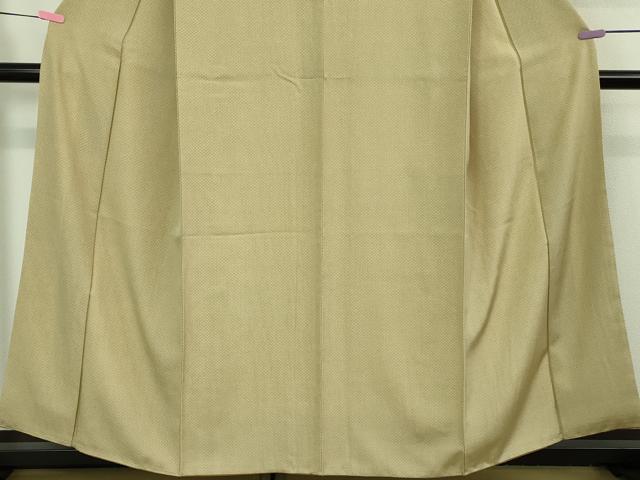 平和屋着物●極上 江戸小紋 菱文 白橡色×媚茶色 逸品 DZAA7911kh5