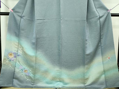 平和屋本店■最高級　久保田一竹　幻の辻が花　訪問着　暈し染め　金通し地　共箱付き　逸品　DZAA7913kh5