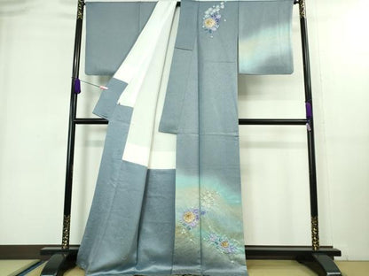 平和屋本店■最高級　久保田一竹　幻の辻が花　訪問着　暈し染め　金通し地　共箱付き　逸品　DZAA7913kh5